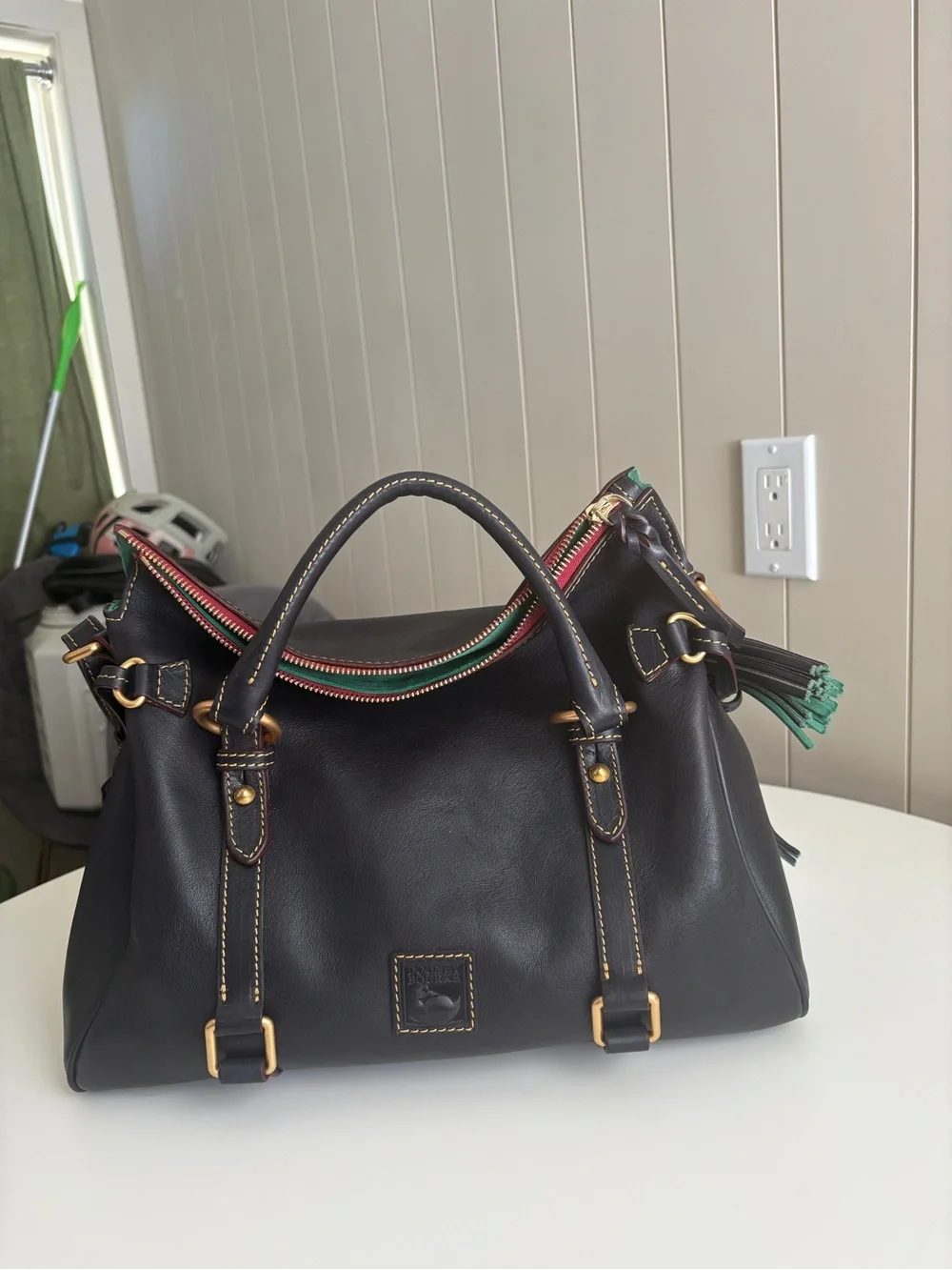 Navy Dooney & Bourke Florentine Satchel